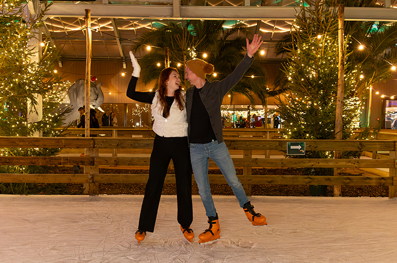 Gezelligheid op de schaatsbaan van Pantropica